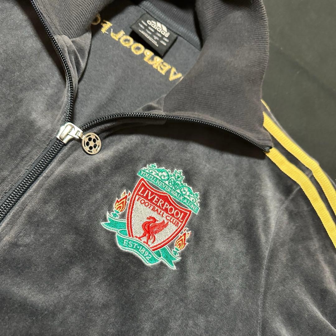 【激レア・超人気】adidas リバプールFC ベロアジャケットグレー