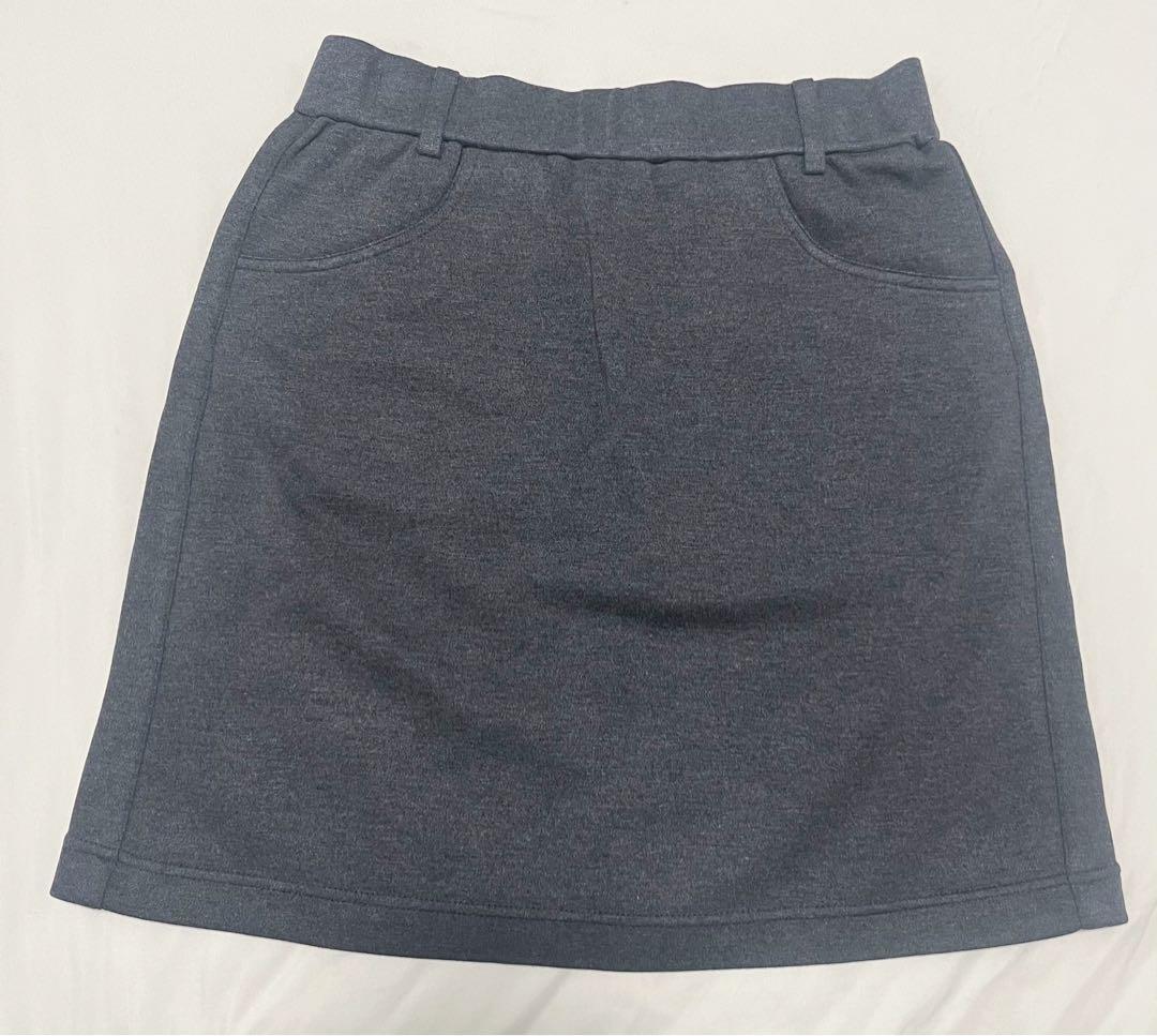 【新品タグ付】adabat アダバット ゴルフスカート チャコールグレー36