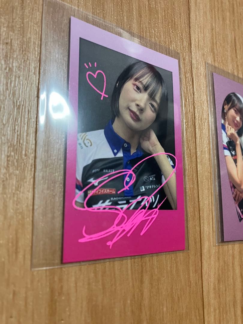 岡田紗佳　二階堂亜樹　チェキ風ブロマイド　Mリーグ　非売品　サイン入り