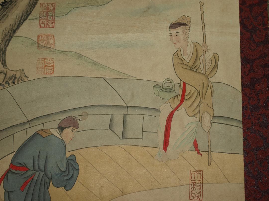 肉筆掛け軸　北宋時代山水図　激安骨董品 中国美术品 BD207A10-2