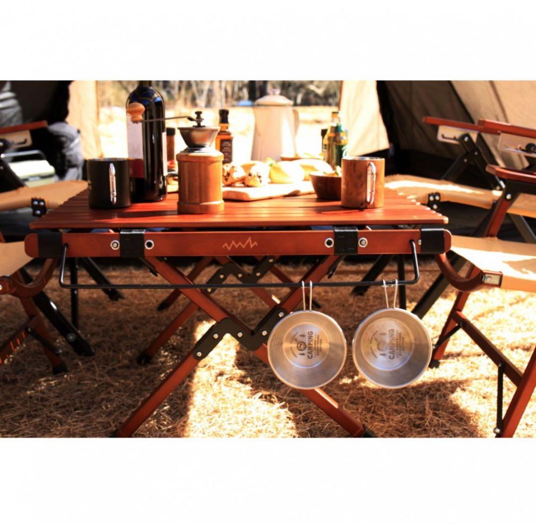 天然木ブナ材のウッドテーブル幅96　アルペンアウトドアーズ　ロールテーブル