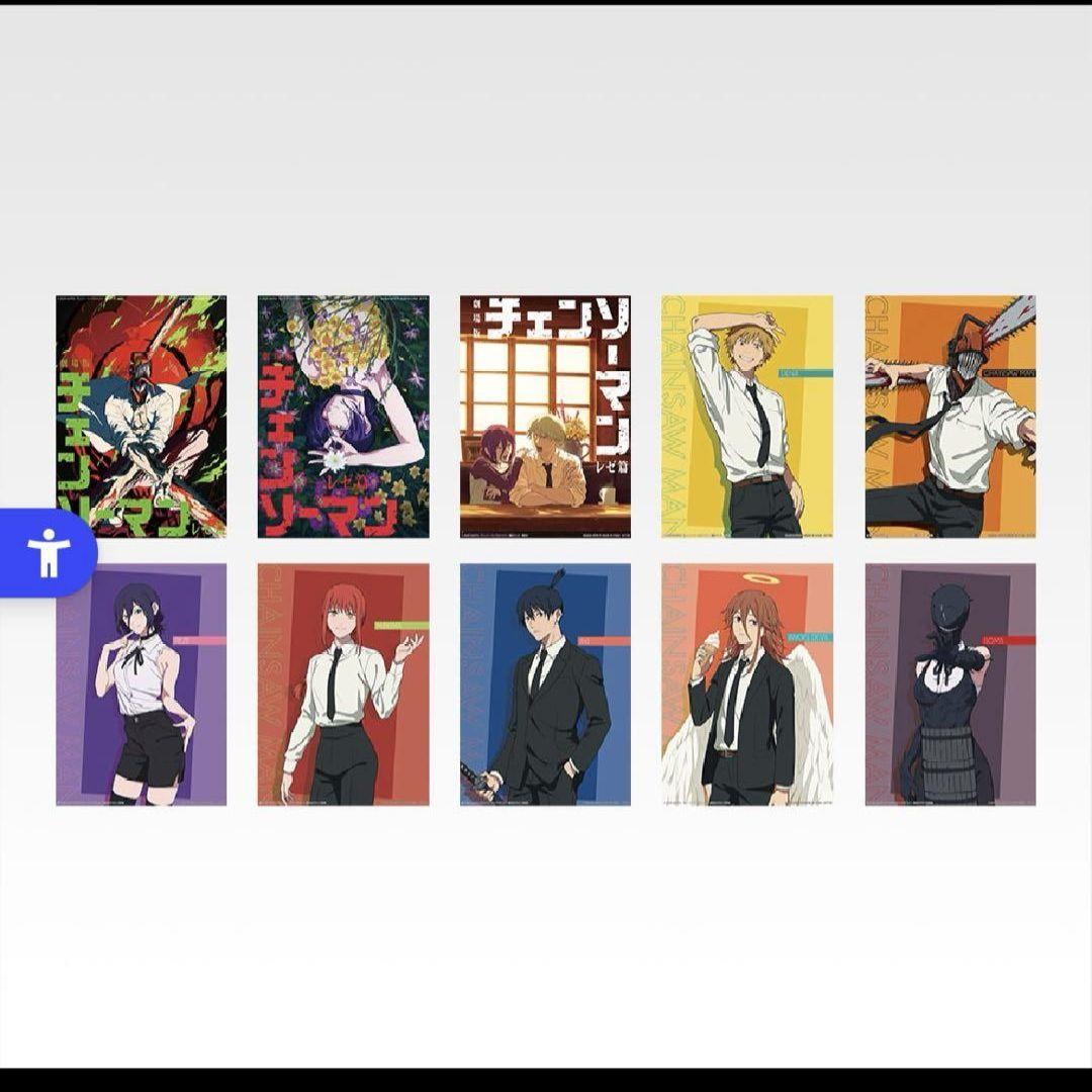 10種コンプリート　※折り曲げ無し　一番くじ　チェンソーマン　クリアポスター