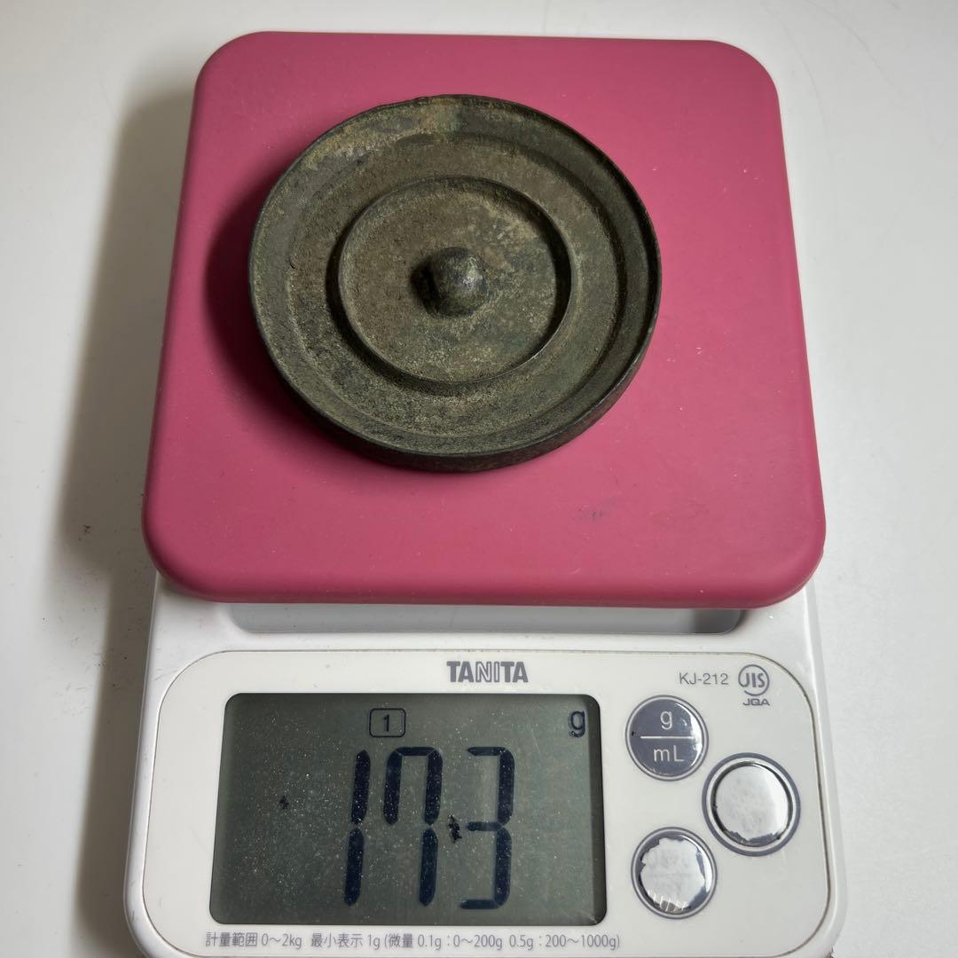 古代中国　古銅古鏡　直径約8㎝/173g 東Y7-1022☆2F