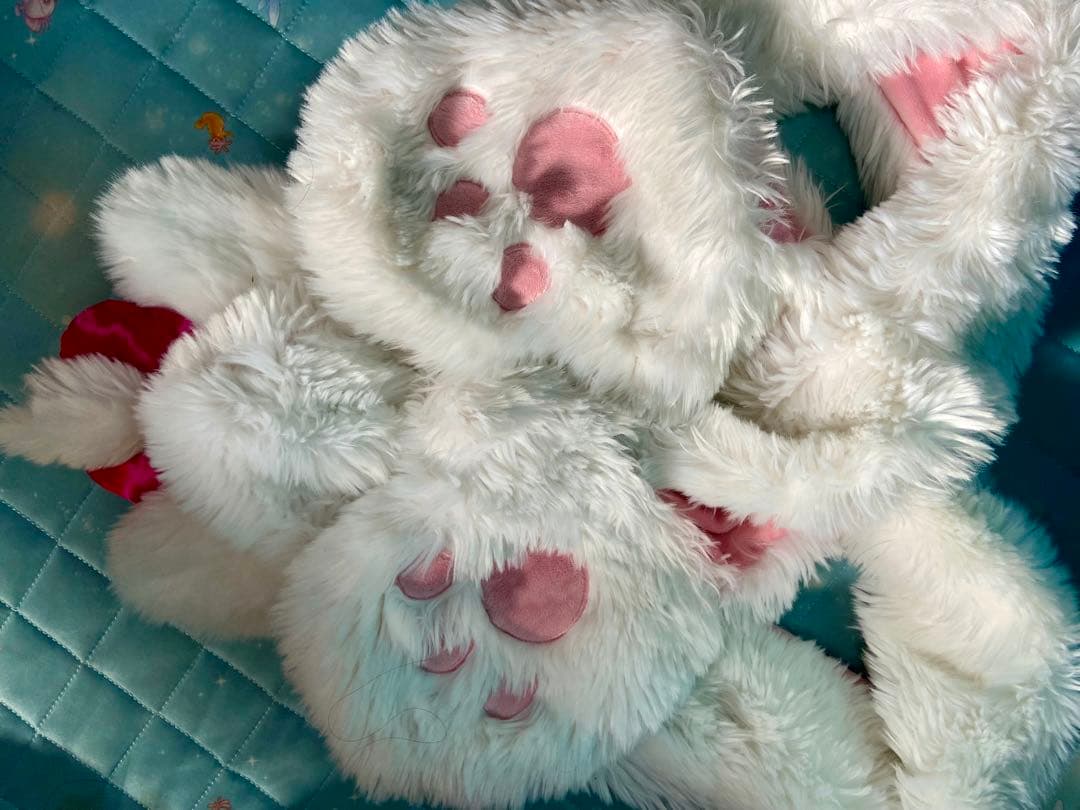 ユニコーンデザインのファー帽子