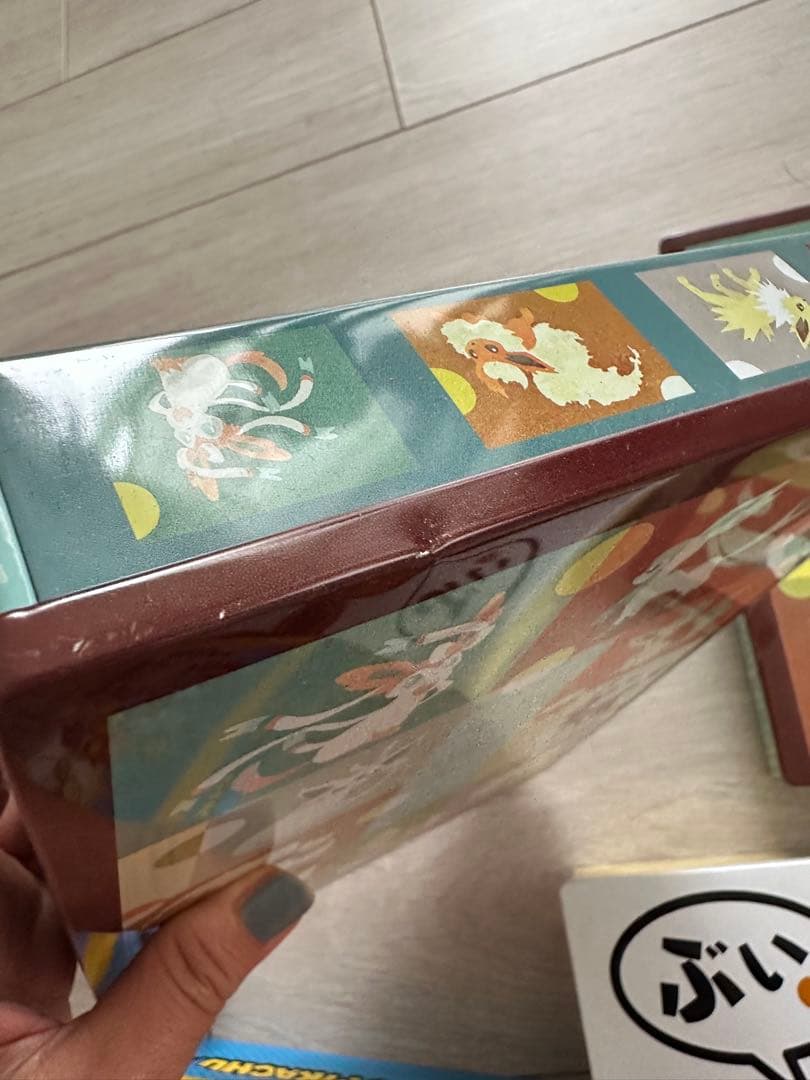 ポケモンデザイン缶セット空き缶　ブイズ　マリオ　ピカチュウ フエン