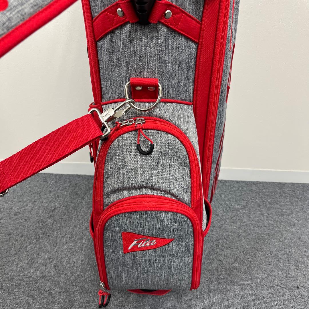 【未使用】FILA フィラ ゴルフ スタンド キャディバッグ 8.5型 レッド