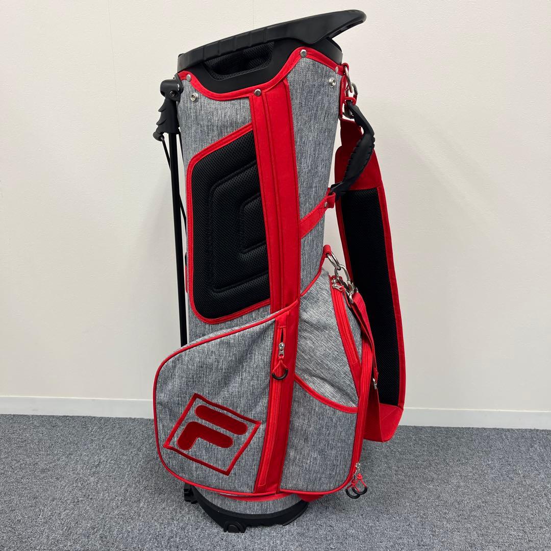 【未使用】FILA フィラ ゴルフ スタンド キャディバッグ 8.5型 レッド
