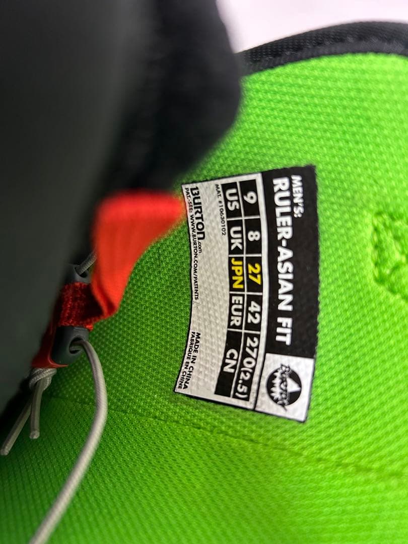 BURTON RULER 27cm ASIAN FIT 未使用品