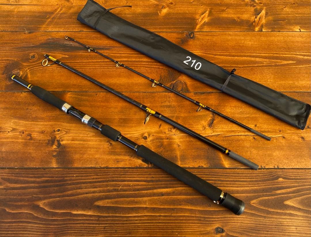ジギングセット　船釣り　3P パックロッド　スロージギング　ブラック　7ft