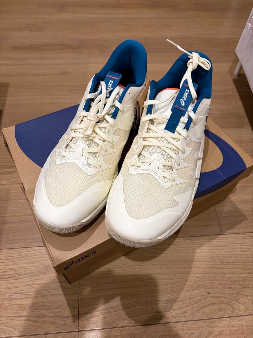 ASICS バスケットボールシューズ ホワイト/ブルー