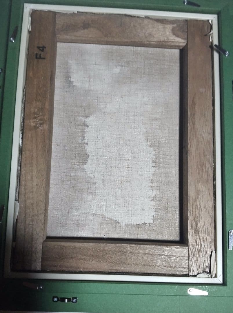 a*a様 東郷青児、絵画、油彩４号、白い手袋、肉筆、新品額縁、鴨居玲、山下清。