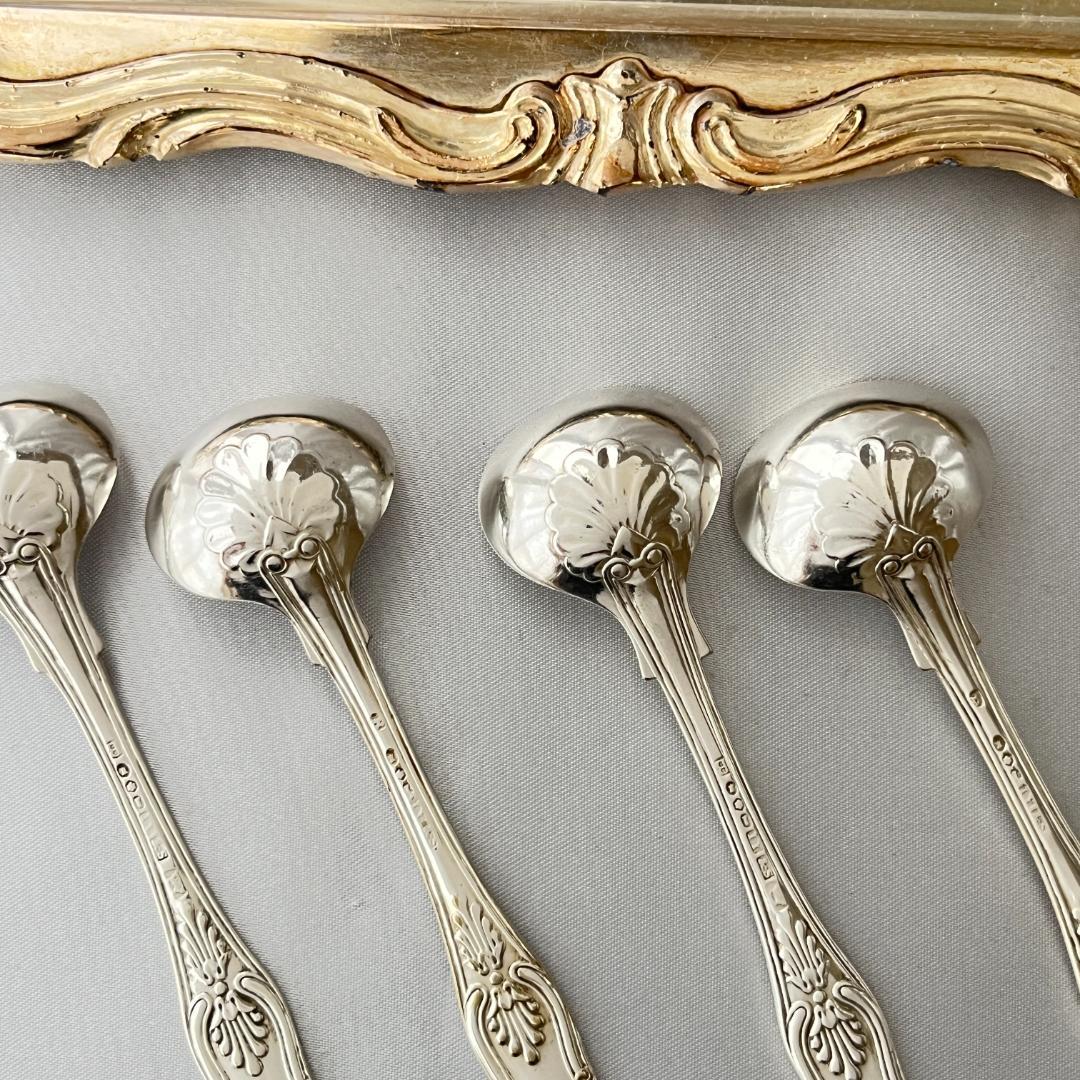 【英国】 コンディメント / ポーション/ マスタード スプーン 4本組