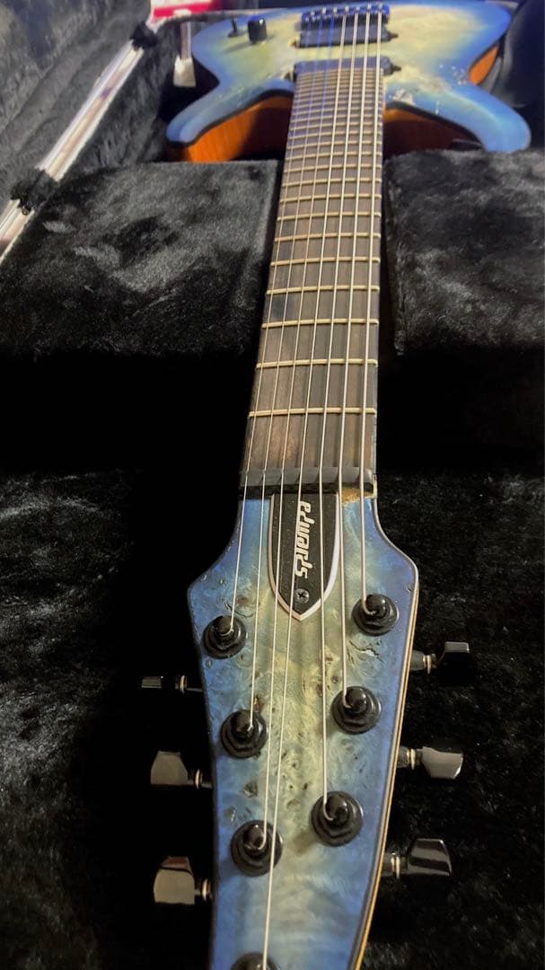 ギター Edwards E-HR7-FX/BM Aqua Burst