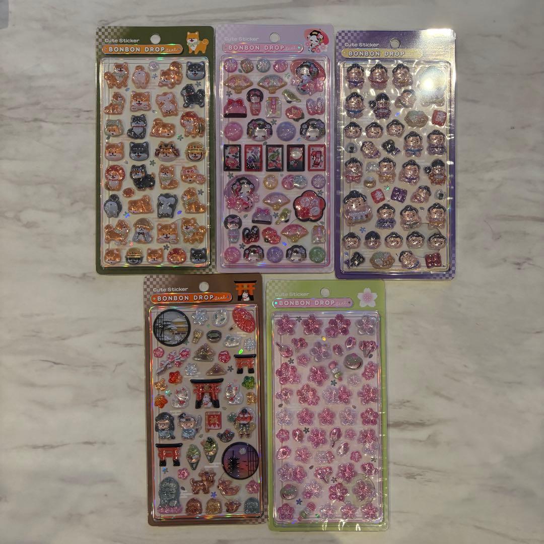 【新品未開封】BONBON DROP 和柄 シールセット 5枚 ボンド 正規品