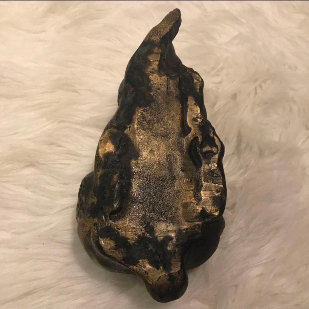 【 超希少 】青銅兎置物 一対 有名作家 作 ? ・兎 うさぎ ブロンズ 像