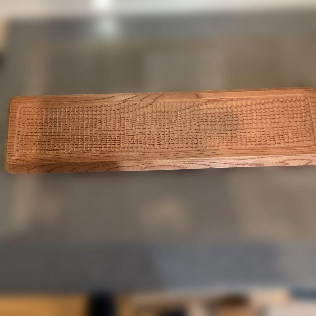 煎茶道具　煎茶盆　一文字盆　欅製