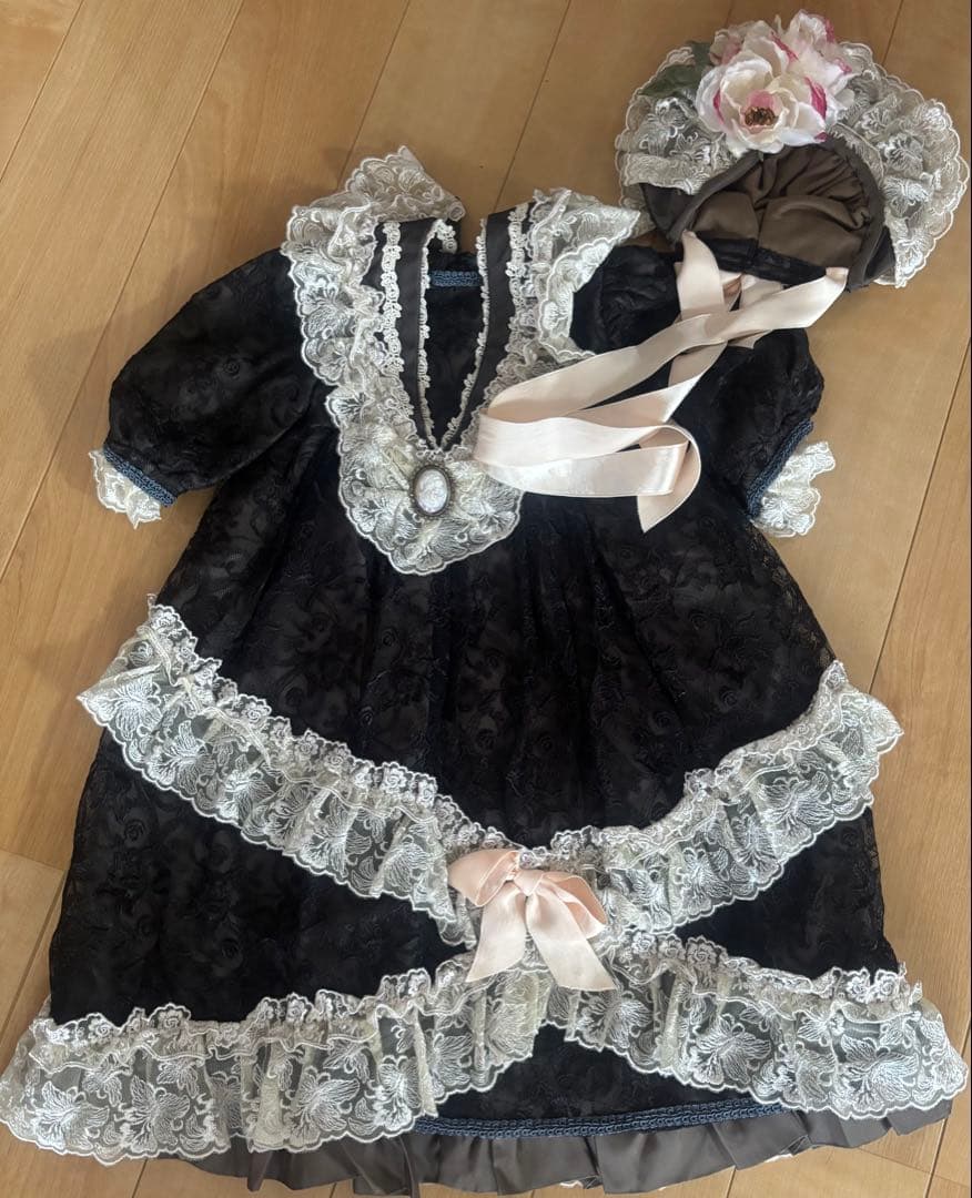 68センチアンティークドール用ドレス