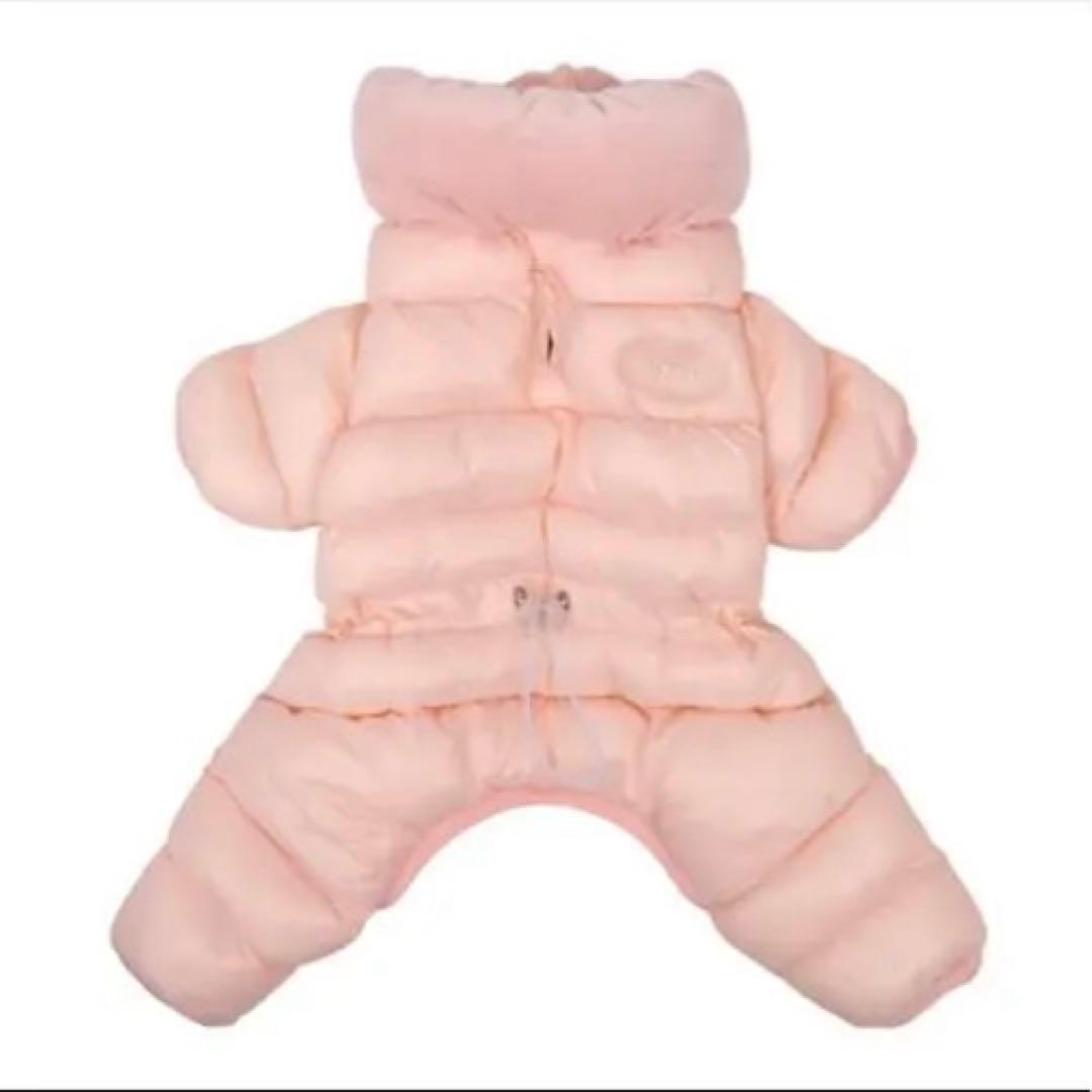 【韓国ペットウェア】パピア ベロアソフトオールインワンジャンパー Mサイズ