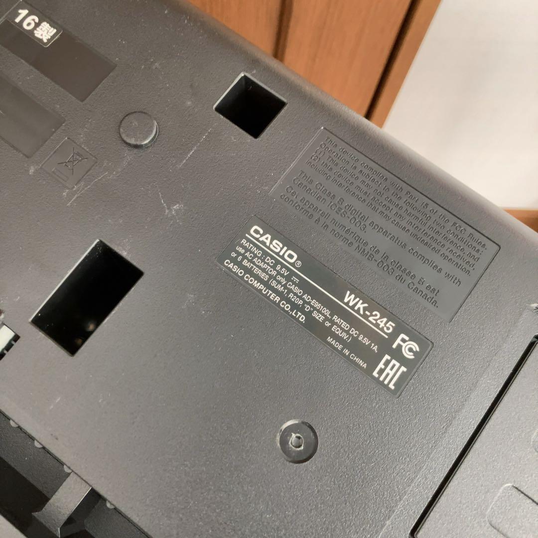 CASIO WK-245 電子ピアノ キーボード アダプタ　スタンド　76鍵盤