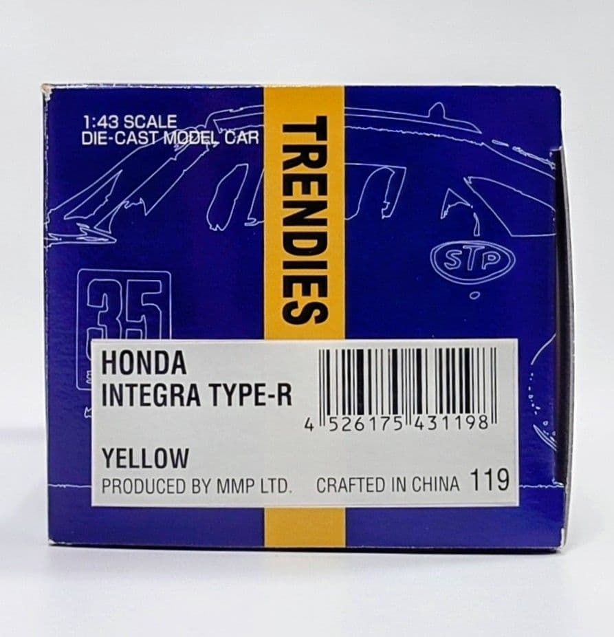 ミニカー EBBRO 1/43 HONDA INTEGRA TYPE-R YELLOW