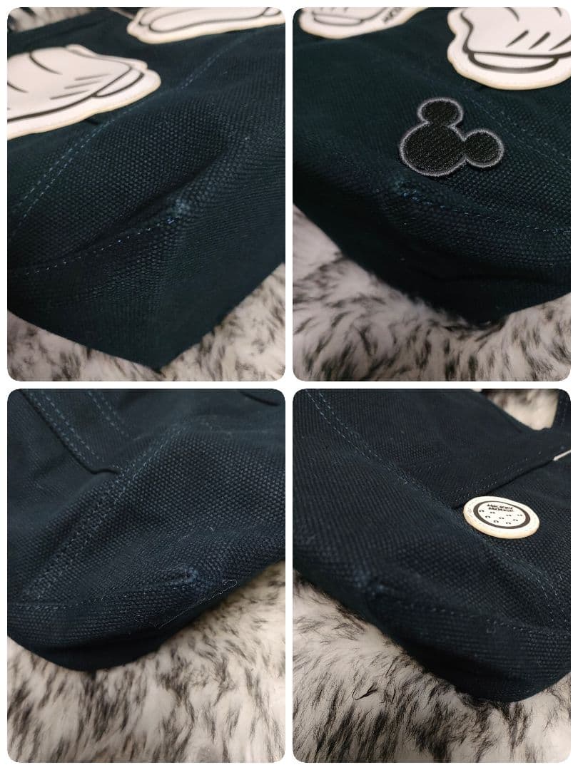 【美品】パーリーゲイツ MickeyMouseコラボ アップリケ カートバッグ紺