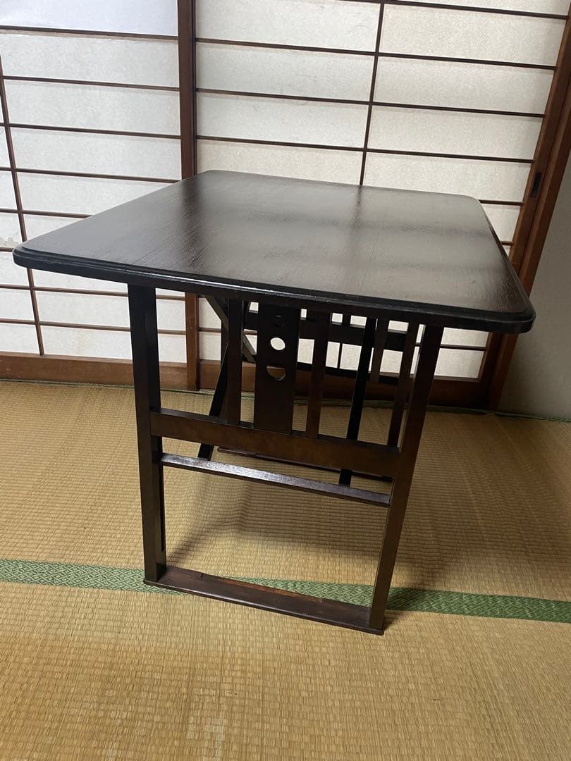 山葉家具　木製ダークブラウンテーブル