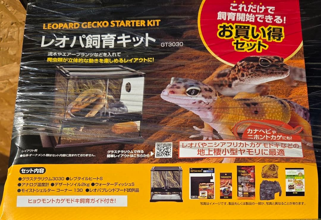 EXO TERRA グラステラリウム3030 レオパ飼育キッド付き