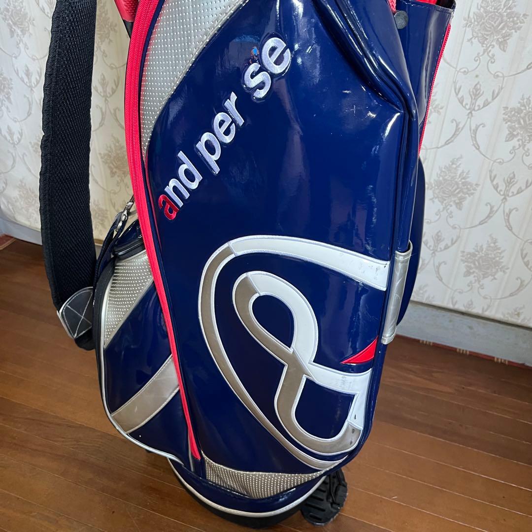 【中古品】and per se/アンパスィ スタンドキャディバッグ 限定カラー