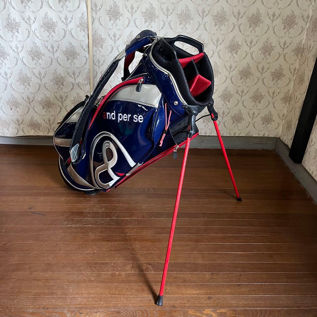 【中古品】and per se/アンパスィ スタンドキャディバッグ 限定カラー