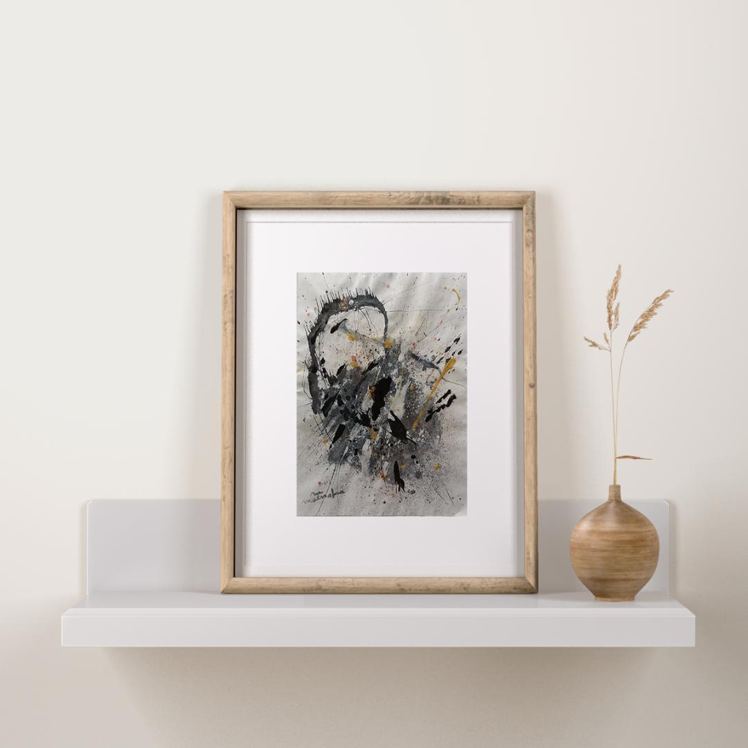 シナプス　繋　伝　抽象画　モダンアート　新築祝い　開業祝い　引越祝い　プレゼント