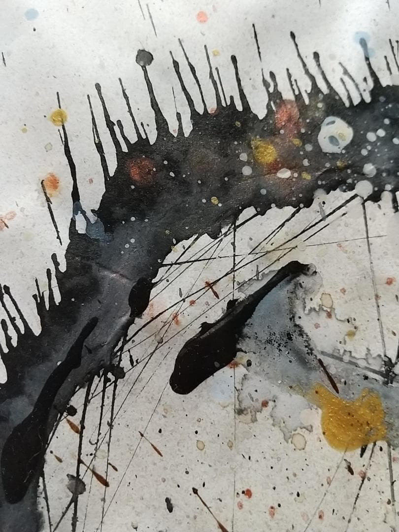 シナプス　繋　伝　抽象画　モダンアート　新築祝い　開業祝い　引越祝い　プレゼント