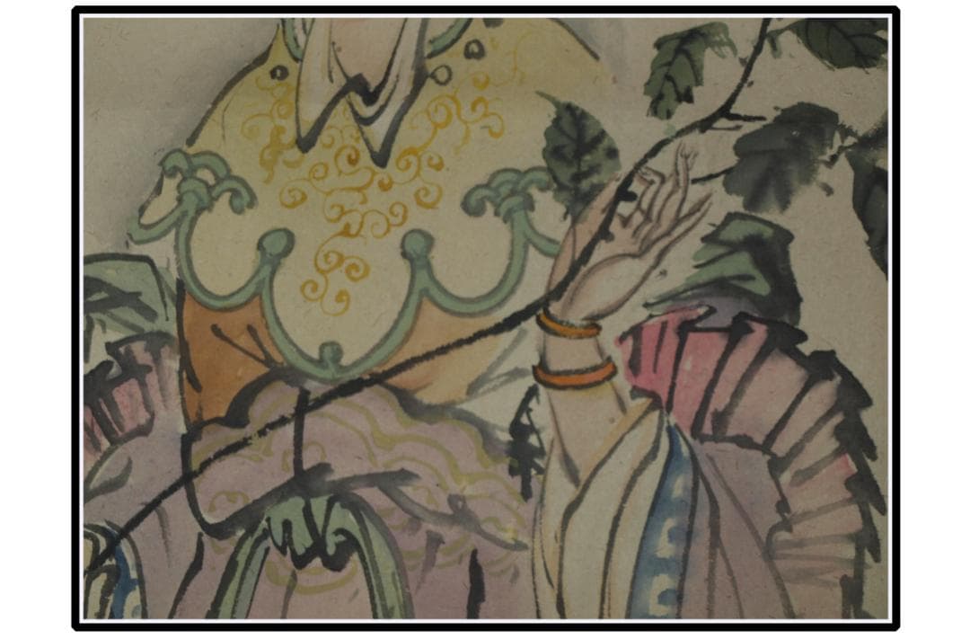 人絵 日本江戸時代肉筆掛け軸6　希少※激安骨董品 X964C15-3