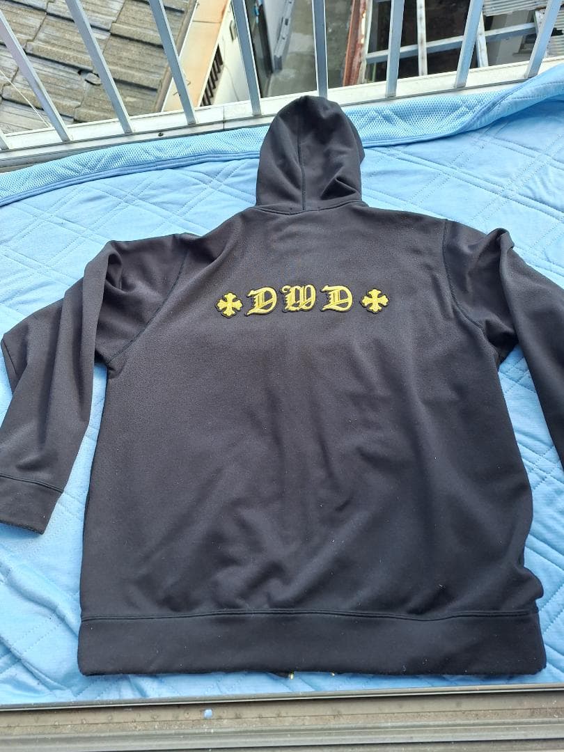 DWD フルジップフード付きパーカー 黒