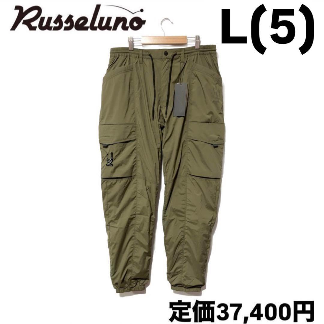 ラッセルノ ゴルフ コンバットポケット ナイロン ロングパンツ カーキ L 5