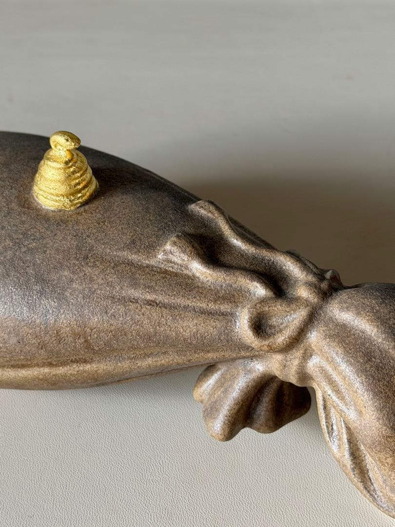 楠部彌弌　瑞巳　置物　干支　時代物　古道具　共箱