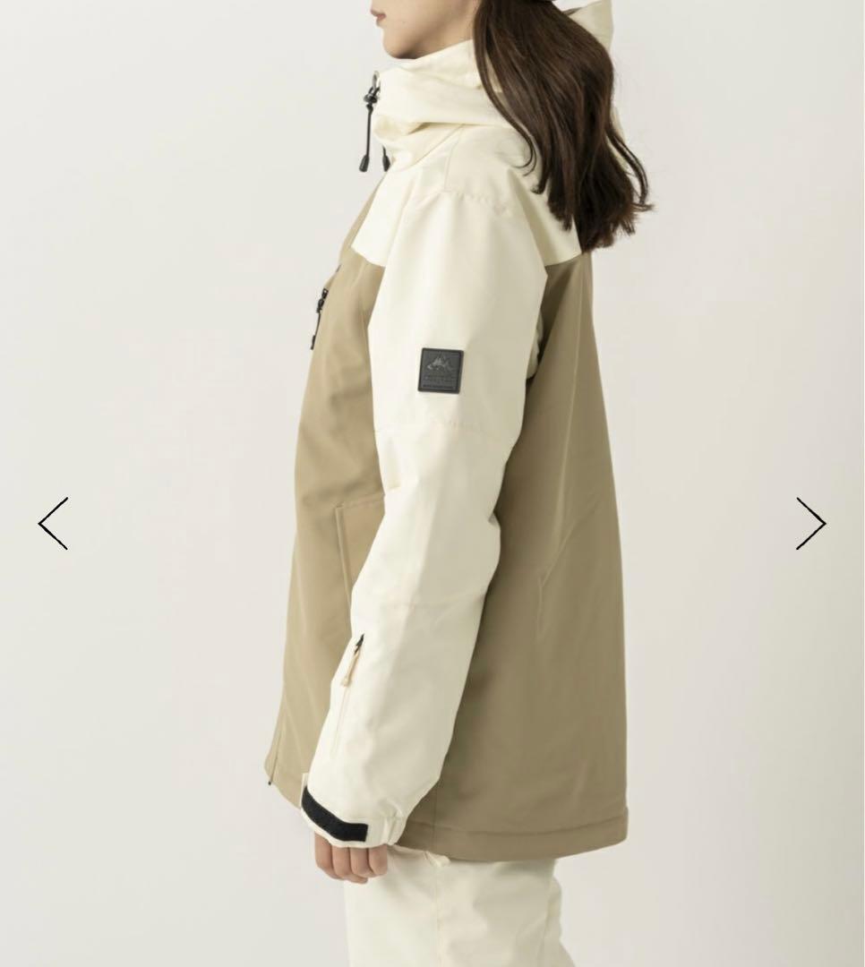 女性用スノーボードウェア ベージュホワイト
