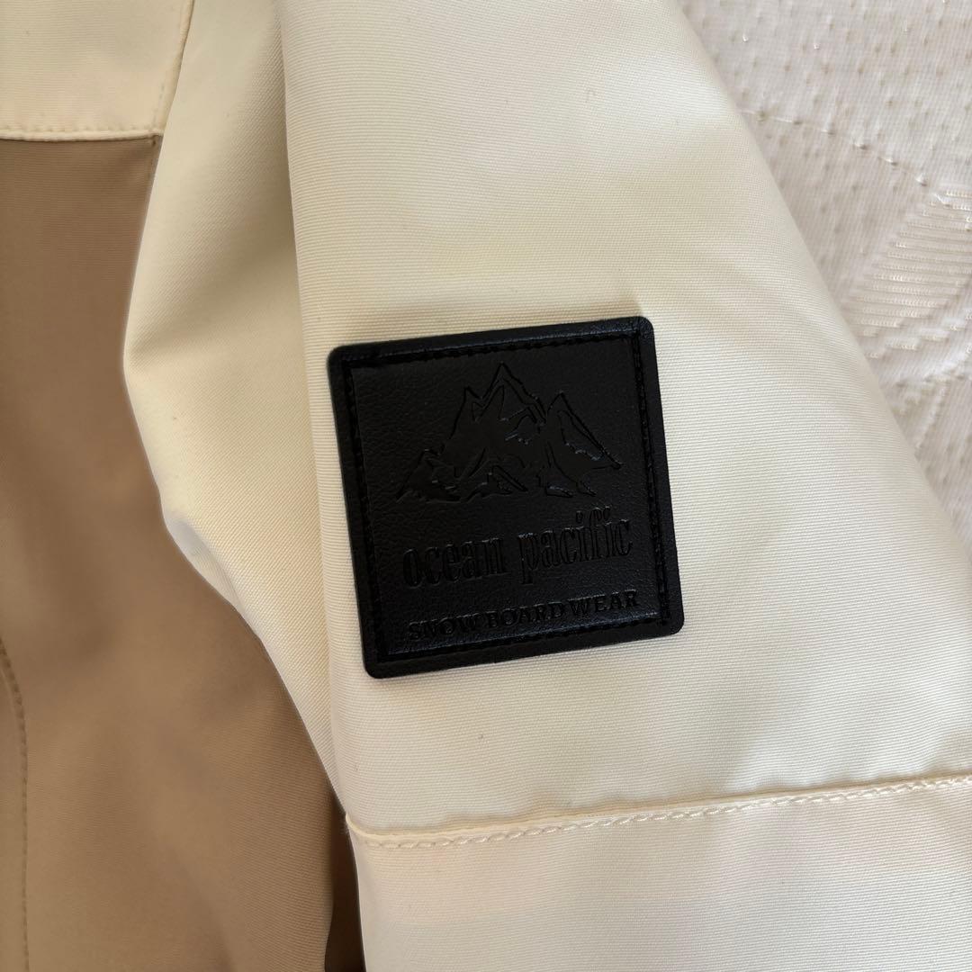 女性用スノーボードウェア ベージュホワイト