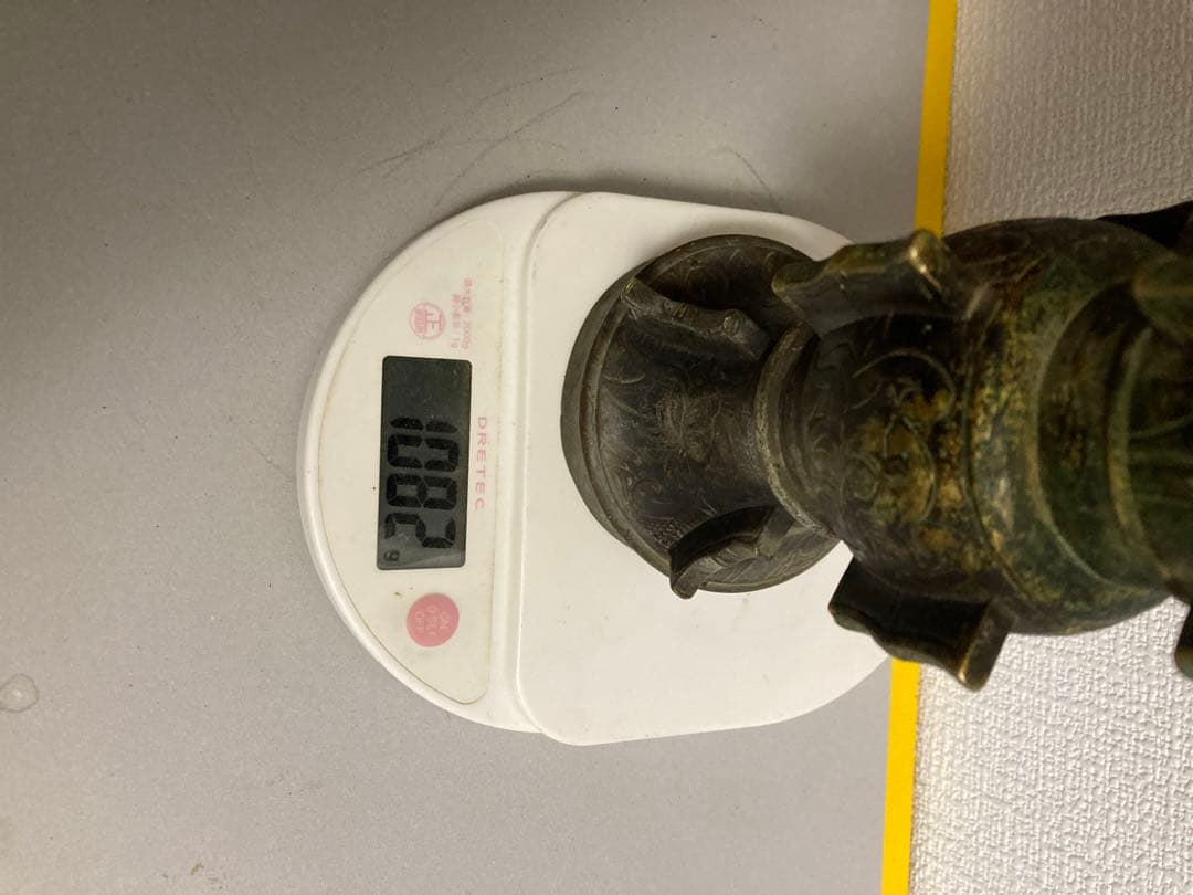 中国古董，青銅器尊，古銅製，時代物。