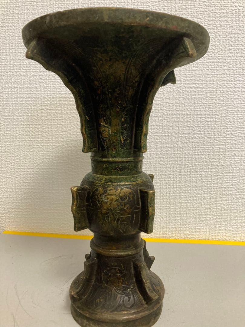 中国古董，青銅器尊，古銅製，時代物。