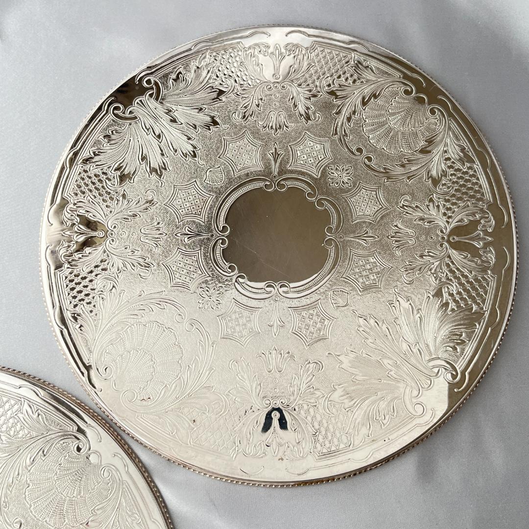 【英国】ビクトリアンのプレースマット 2枚組 22cm 大判 専用ケース