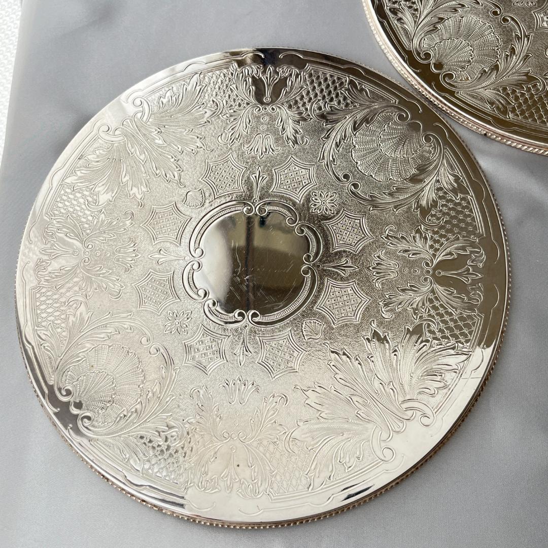 【英国】ビクトリアンのプレースマット 2枚組 22cm 大判 専用ケース