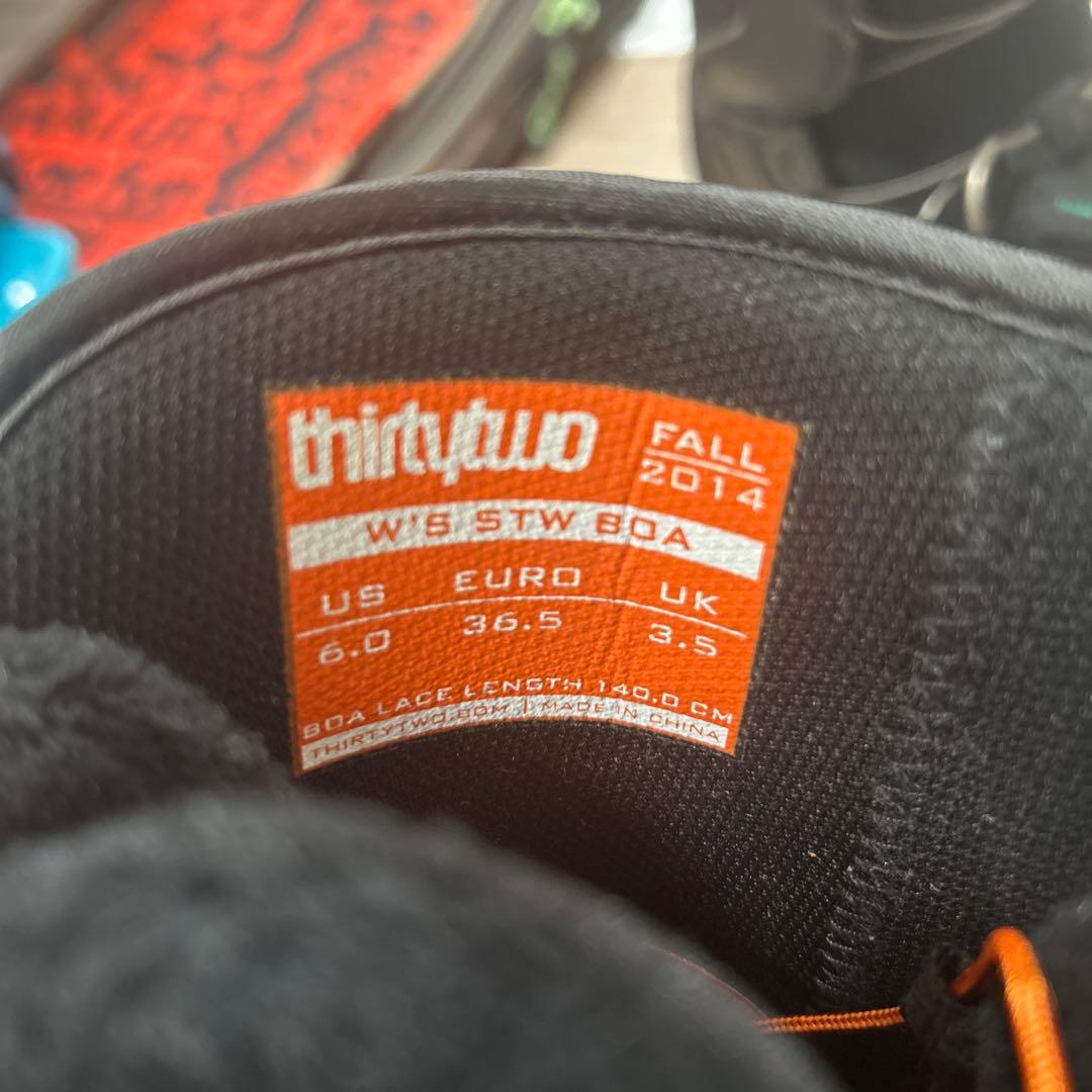 NITOROスノーボード オレンジ/グリーン& thirtytwo BOAブーツ