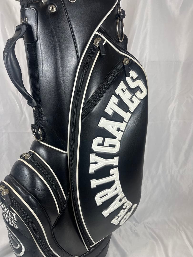 PEARLY GATES キャディバッグ ブラック/ホワイト
