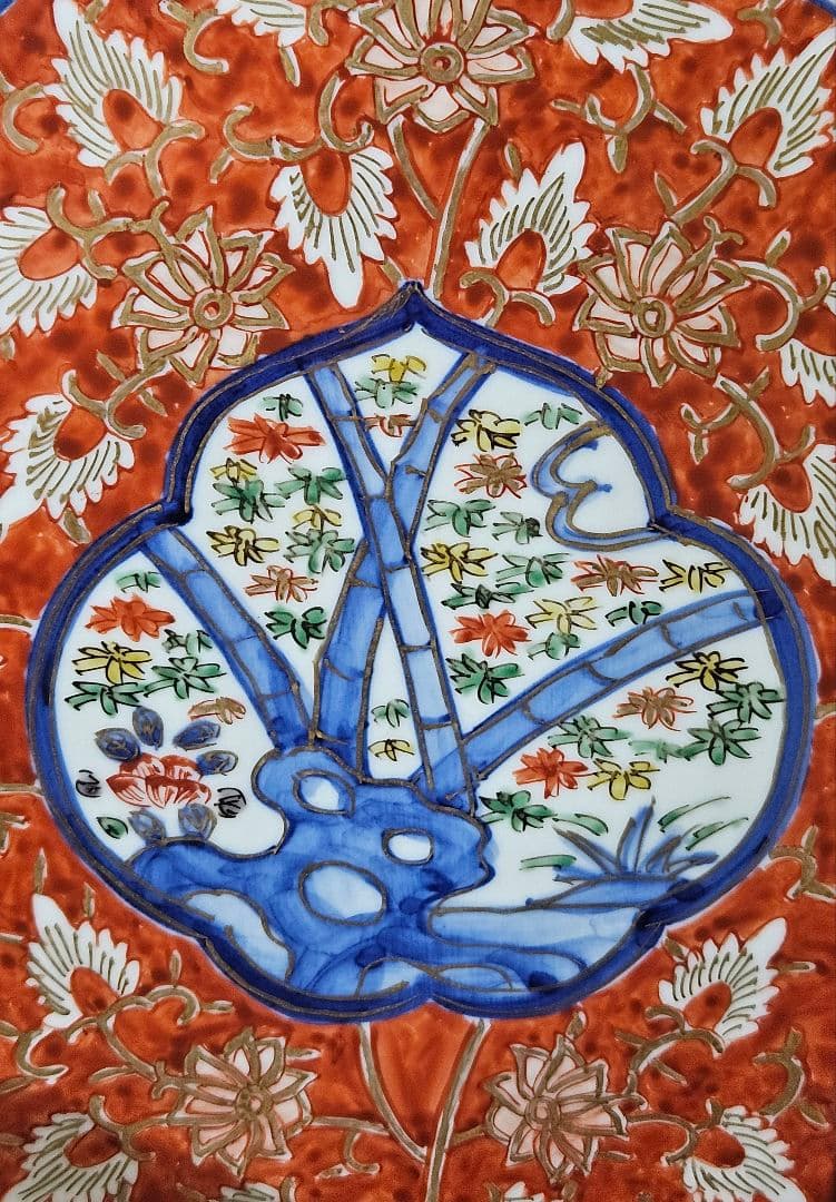 有田焼　金彩色絵　古伊万里写し　四方瓶 四方徳利　花入れ　インテリア　オブジェ