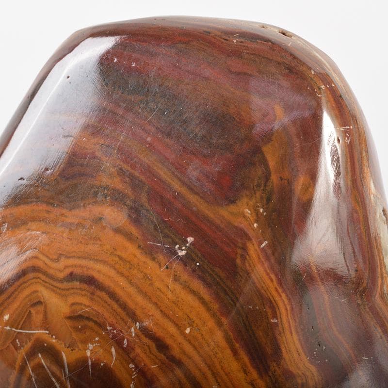 天然石　鑑賞石　置物　重さ約1.2kg　唐木台付　V　R6429