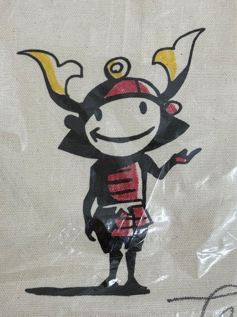 野口哲哉 作家直筆サイン直筆彩色入り トートバッグ 野口哲哉展 SAMURAI