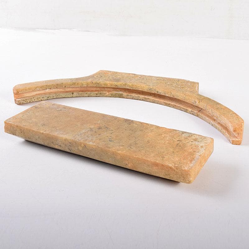 中国　玉石彫刻　神獣透かし彫　玉壁　硯屏　直径28㎝　飾台付　V　8135