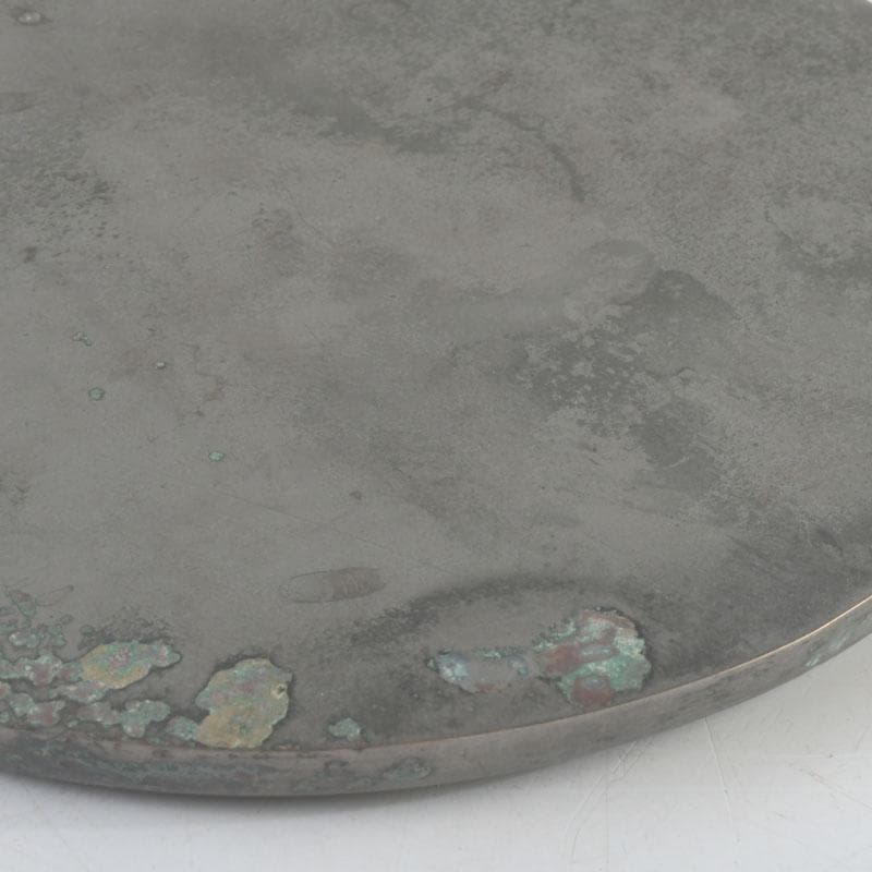 中国　古銅青銅　神獣文　銅鏡　古鏡　紙鎮　文鎮　時代箱付　M　9273E