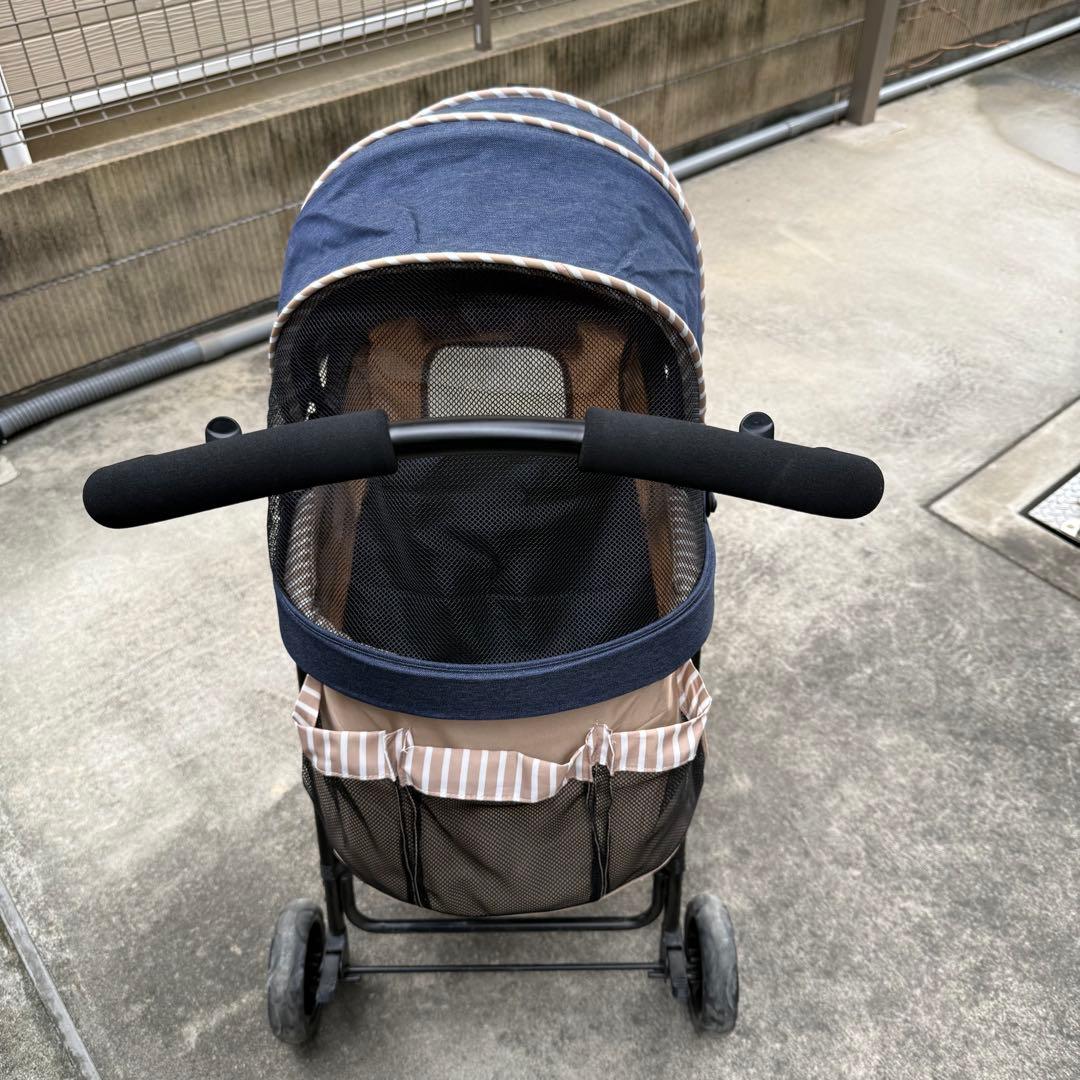 GEX ジェックス わんわんカート 多頭用 DXplus-N デニム柄×ベージュ