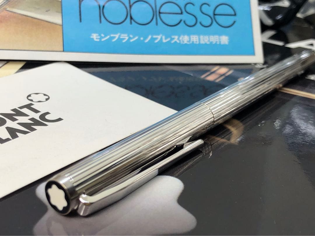 稀な未使用に近い極上の保管品！総プラチナ張りノブレス★No1157★モンブラン製